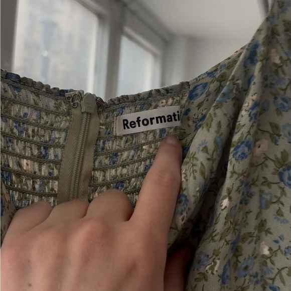 Reformation Floral Green Dress - Picture 3 of 3